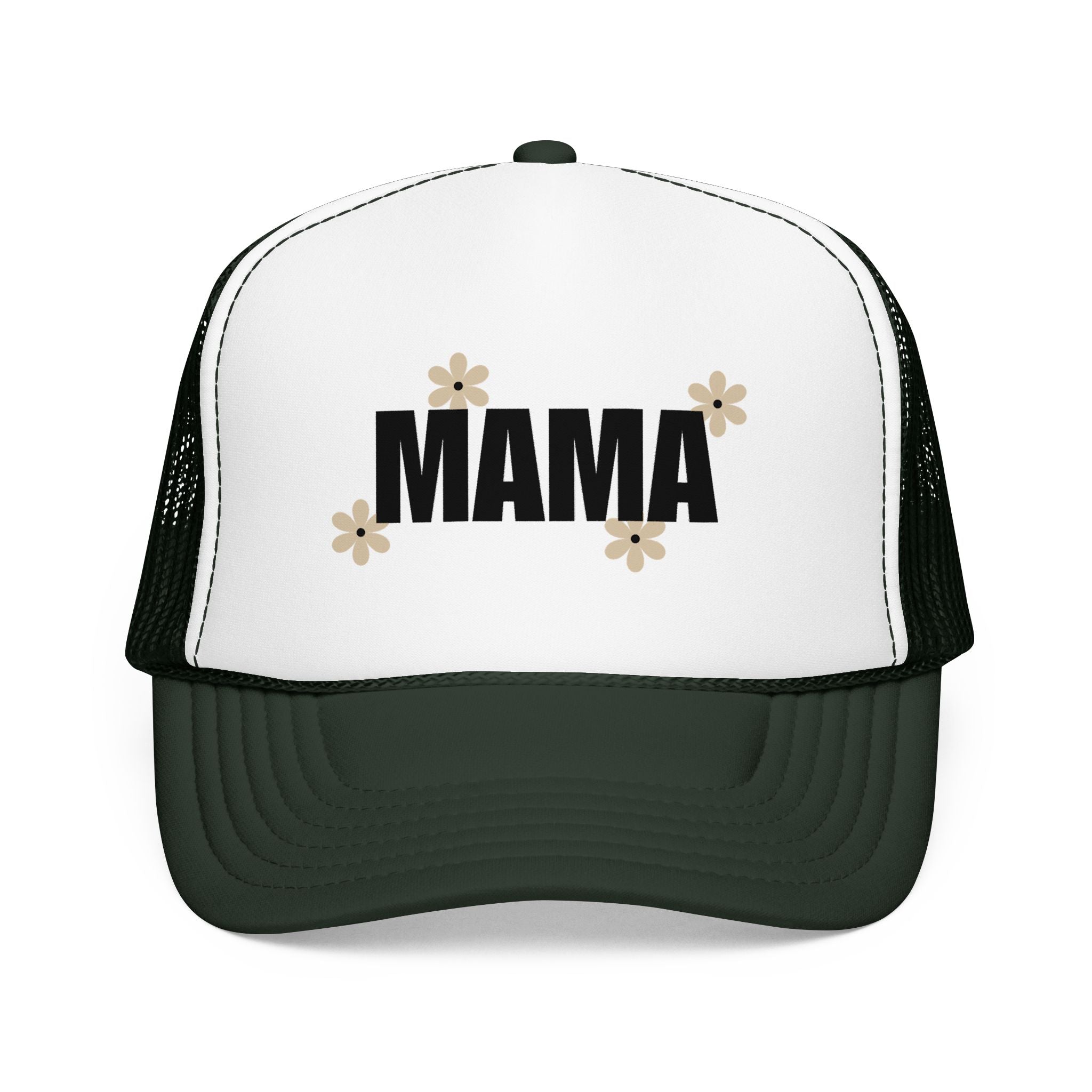 Mama Floral Trucker Hat — Casual Mom Foam Cap for Mother’s Day