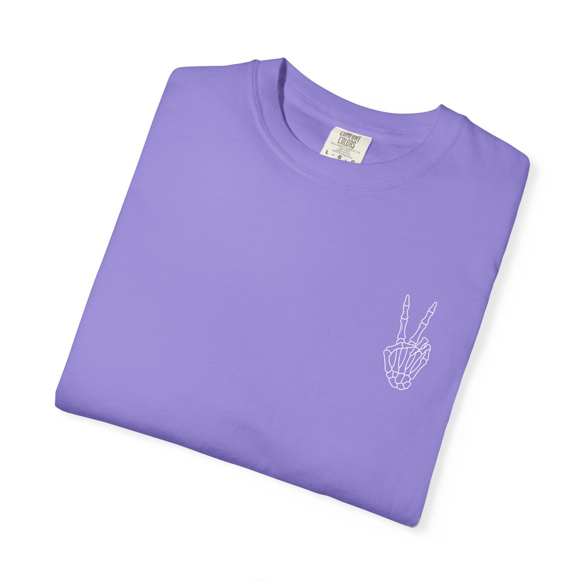 Have The Day You Deserve T-Shirt — Retro Skeleton Peace Graphic