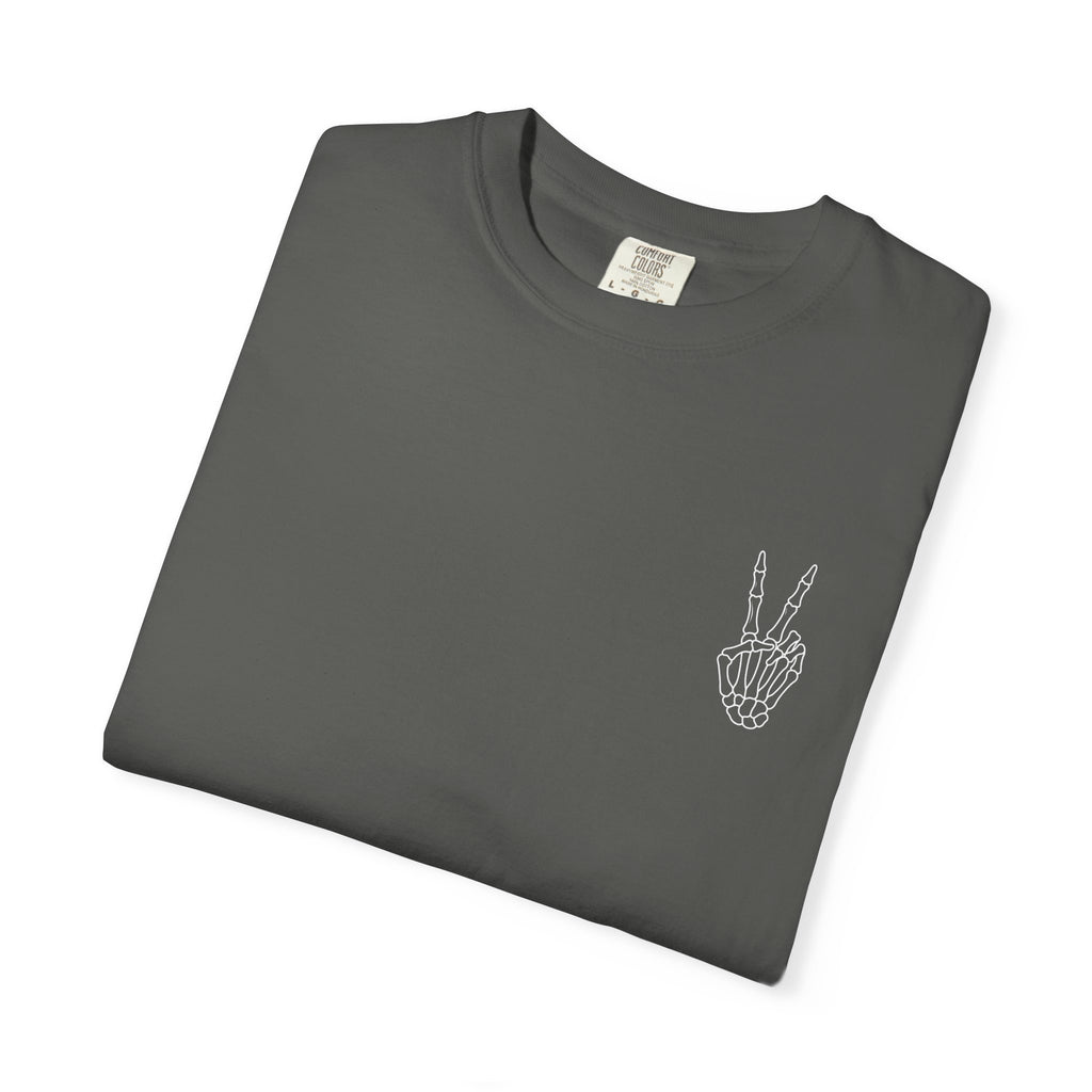 Have The Day You Deserve T-Shirt — Retro Skeleton Peace Graphic