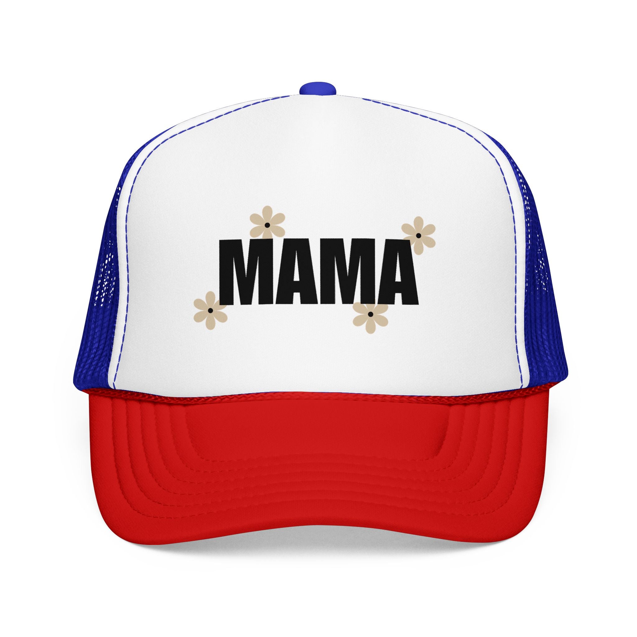 Mama Floral Trucker Hat — Casual Mom Foam Cap for Mother’s Day
