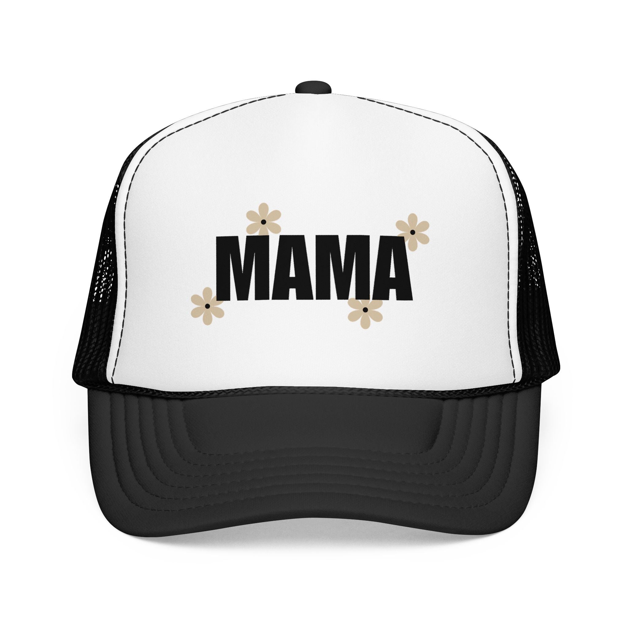 Mama Floral Trucker Hat — Casual Mom Foam Cap for Mother’s Day
