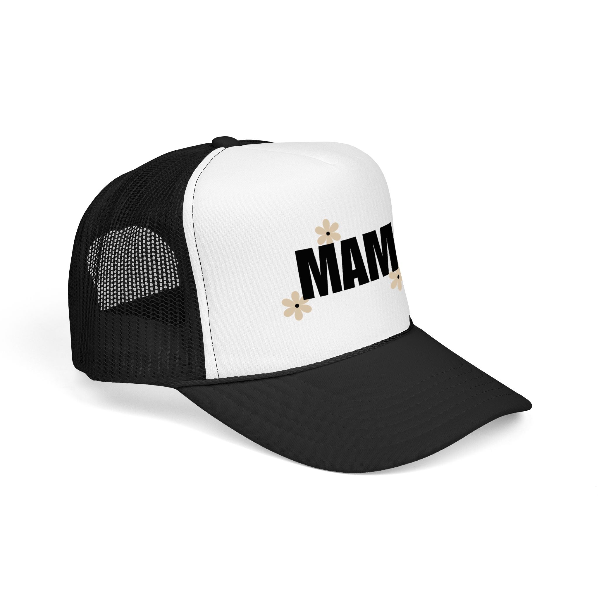 Mama Floral Trucker Hat — Casual Mom Foam Cap for Mother’s Day