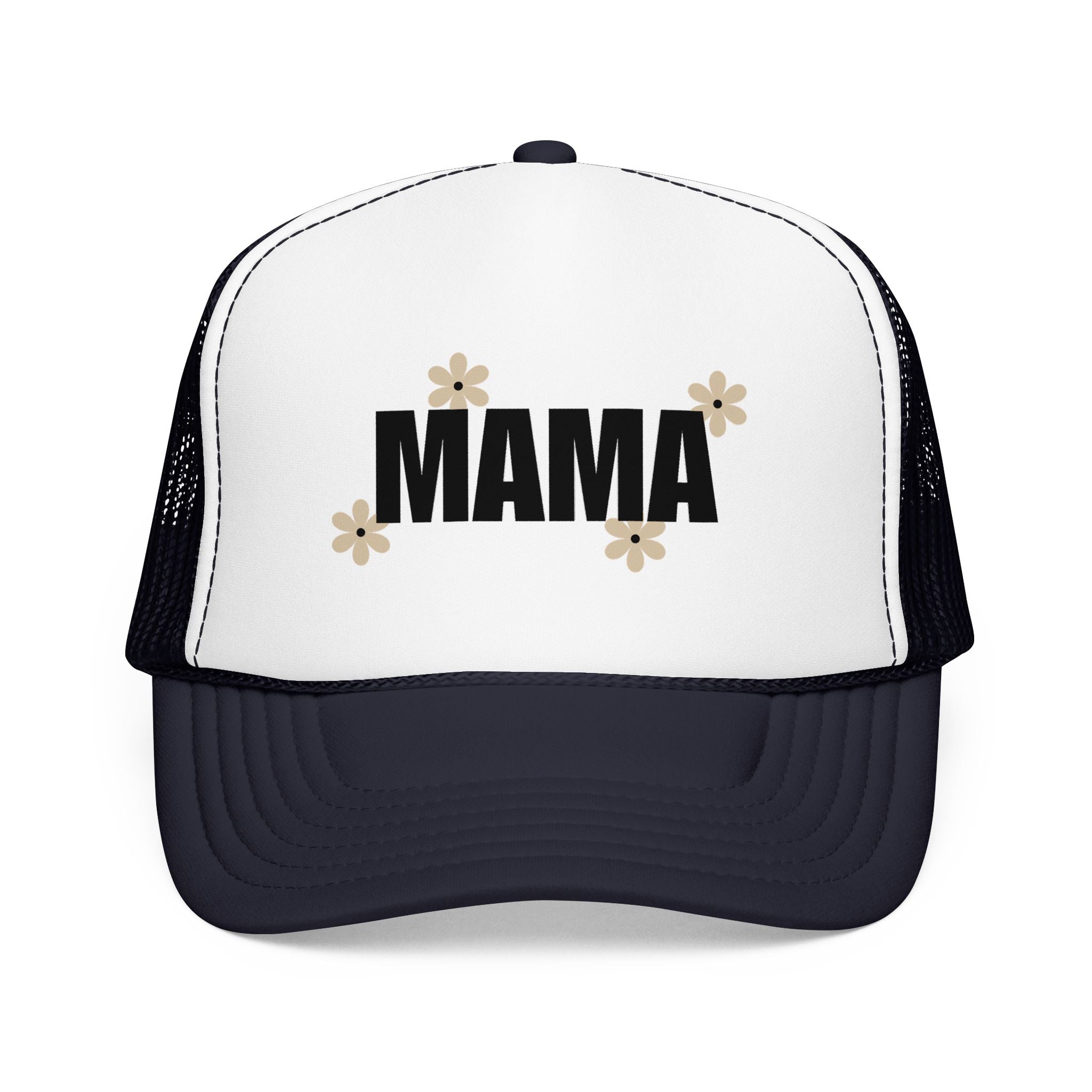 Mama Floral Trucker Hat — Casual Mom Foam Cap for Mother’s Day