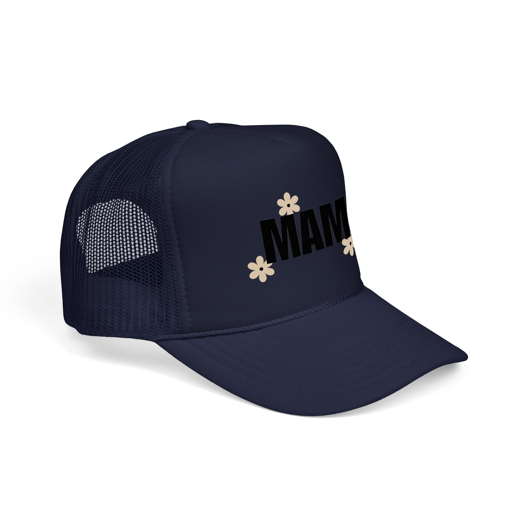 Mama Floral Trucker Hat — Casual Mom Foam Cap for Mother’s Day
