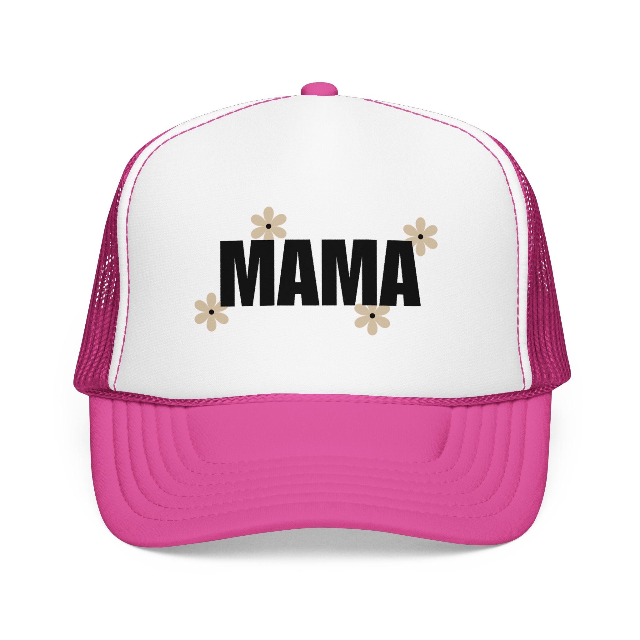 Mama Floral Trucker Hat — Casual Mom Foam Cap for Mother’s Day