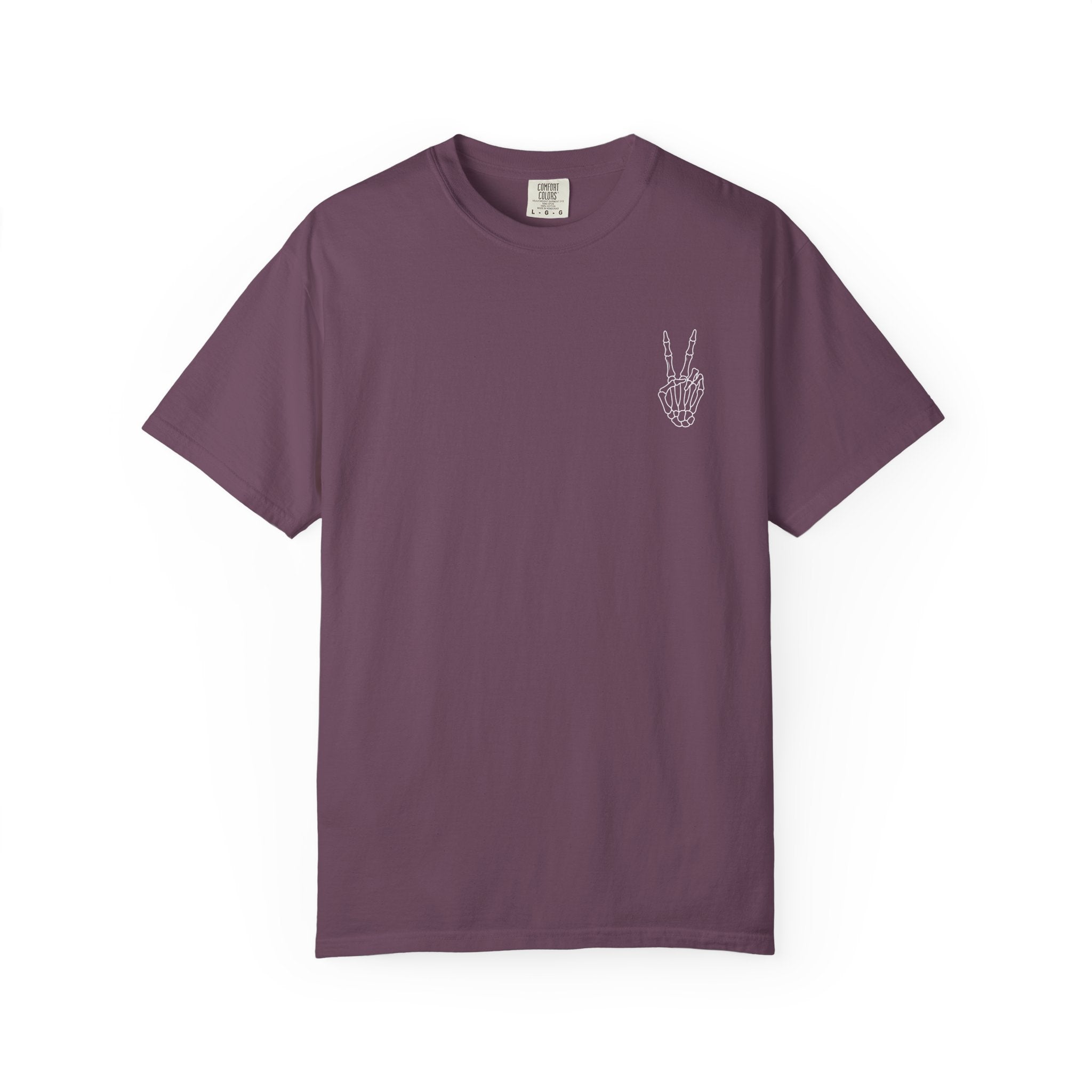 Have The Day You Deserve T-Shirt — Retro Skeleton Peace Graphic