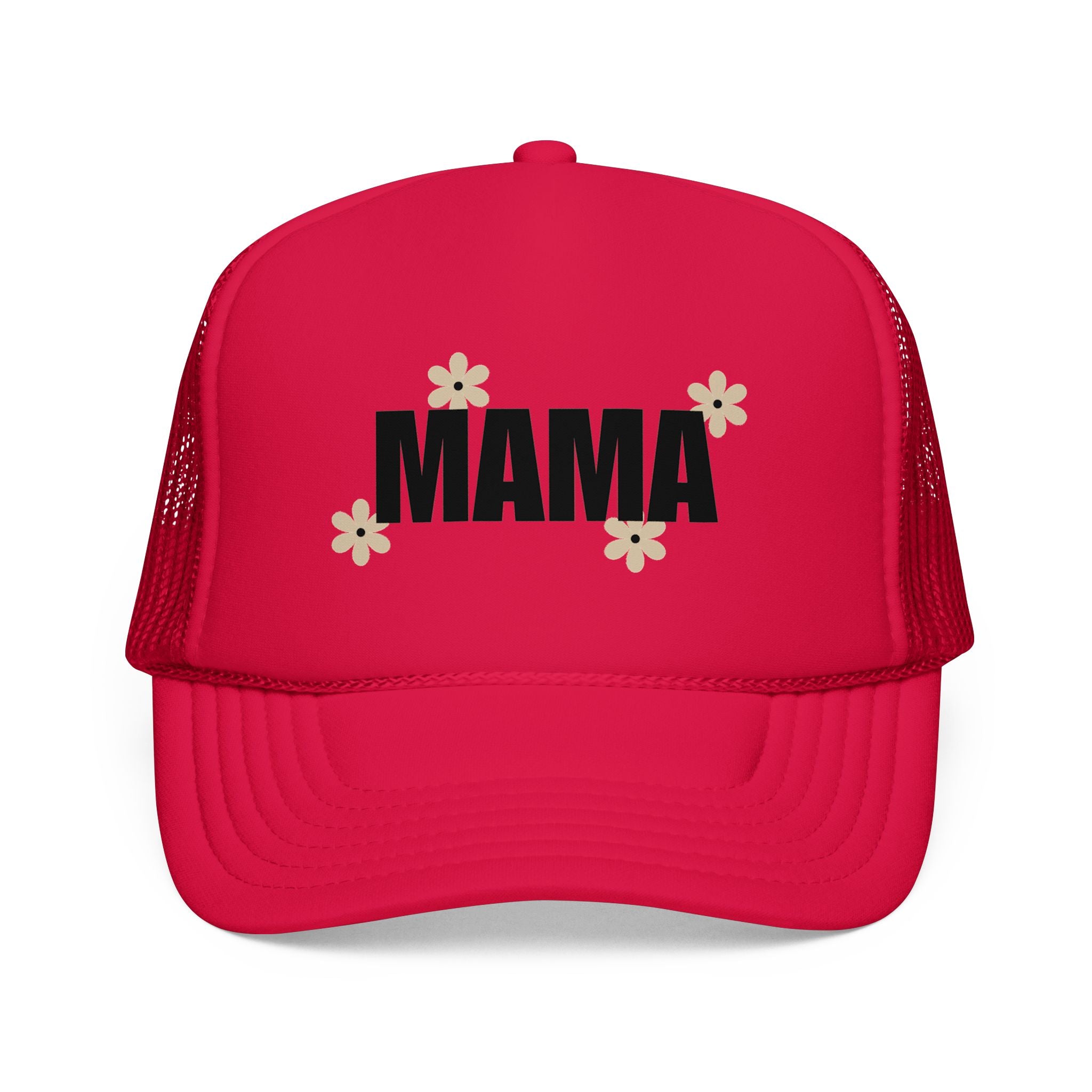 Mama Floral Trucker Hat — Casual Mom Foam Cap for Mother’s Day