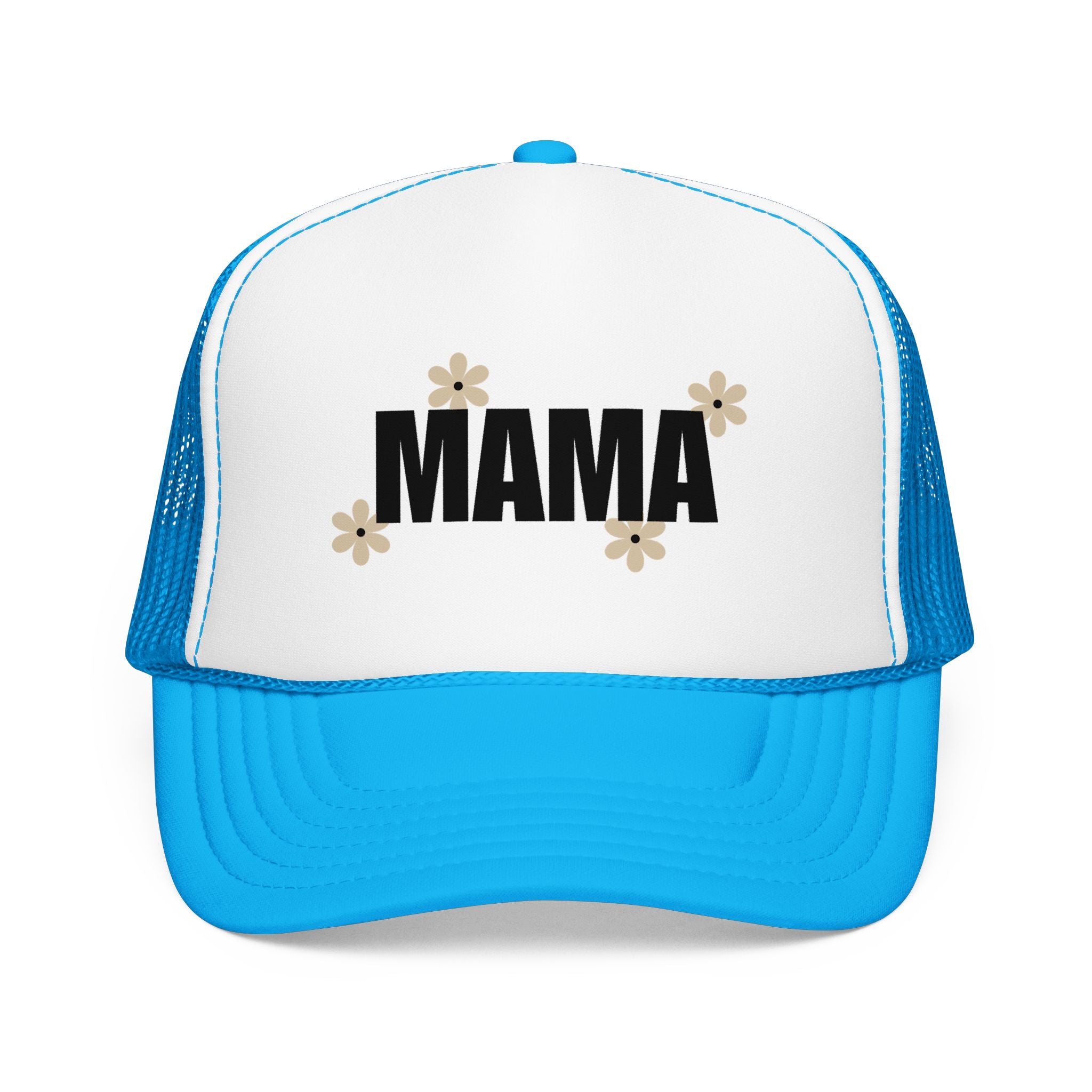 Mama Floral Trucker Hat — Casual Mom Foam Cap for Mother’s Day