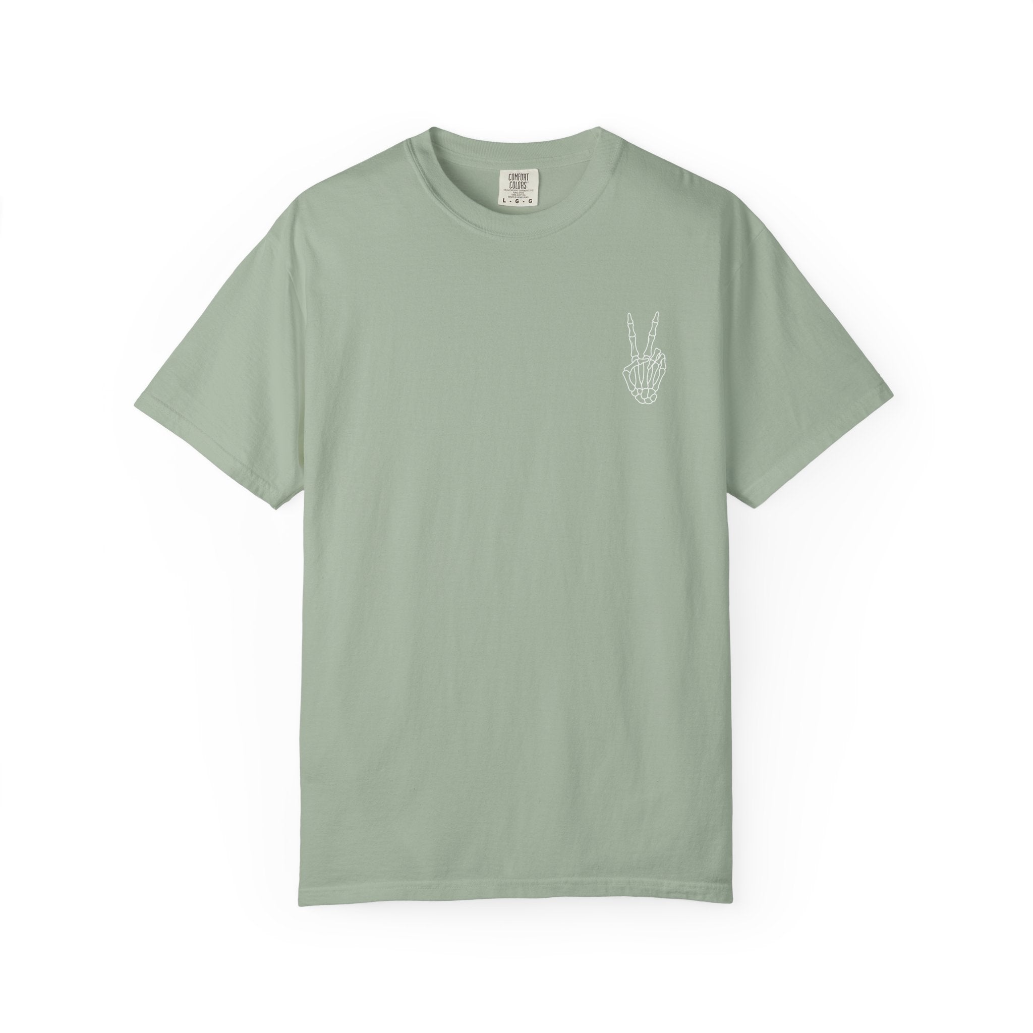 Have The Day You Deserve T-Shirt — Retro Skeleton Peace Graphic