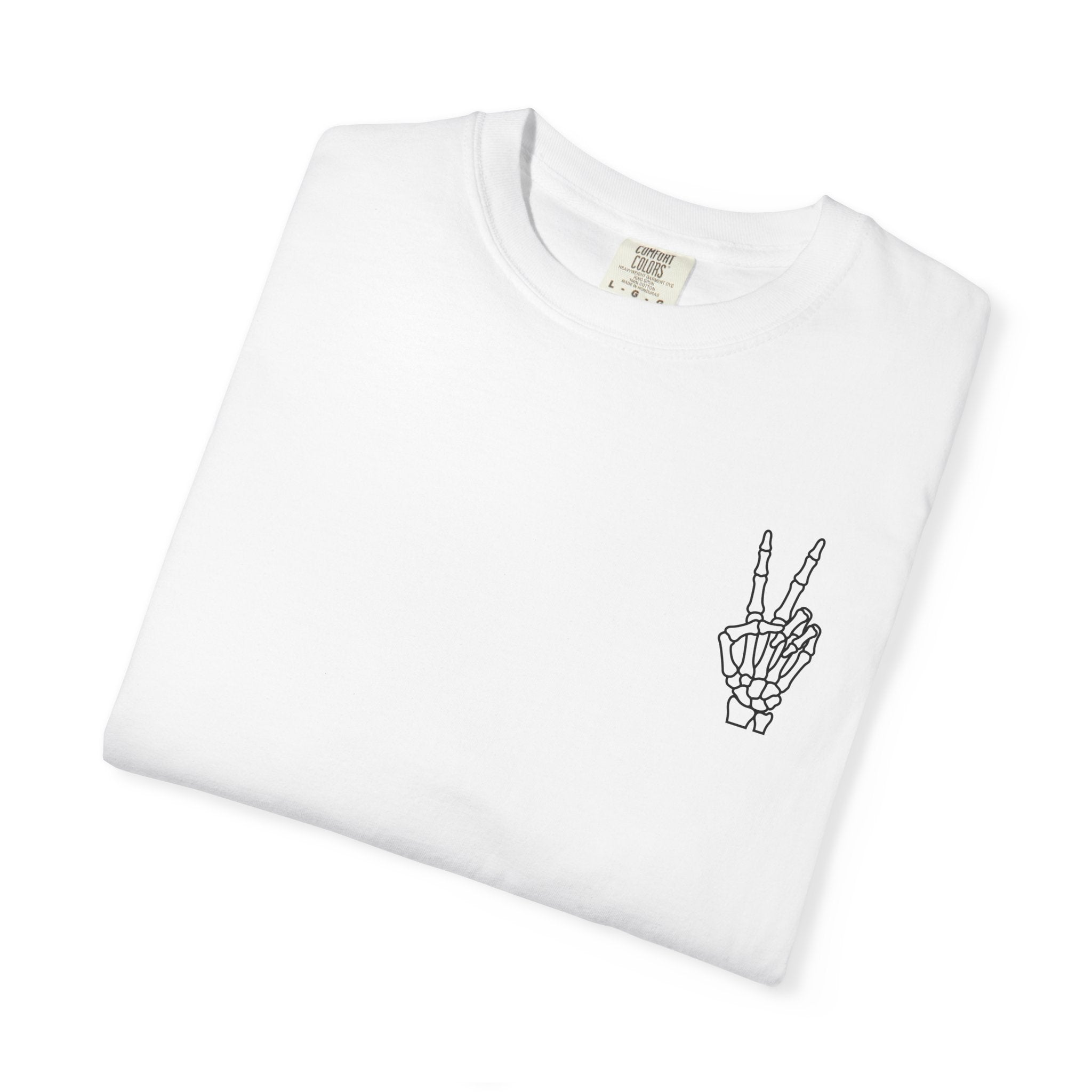 Have The Day You Deserve T-Shirt — Retro Skeleton Peace Graphic