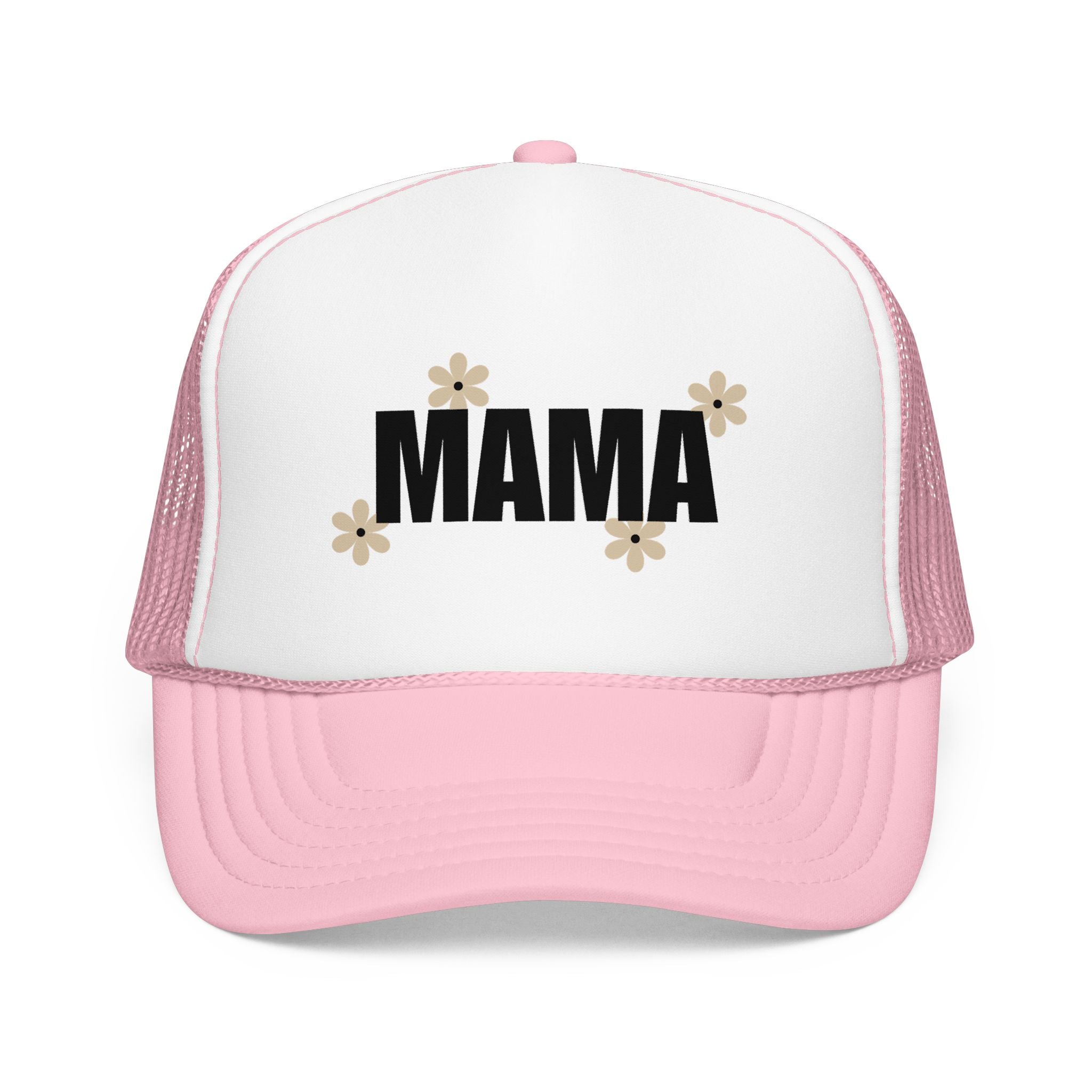 Mama Floral Trucker Hat — Casual Mom Foam Cap for Mother’s Day