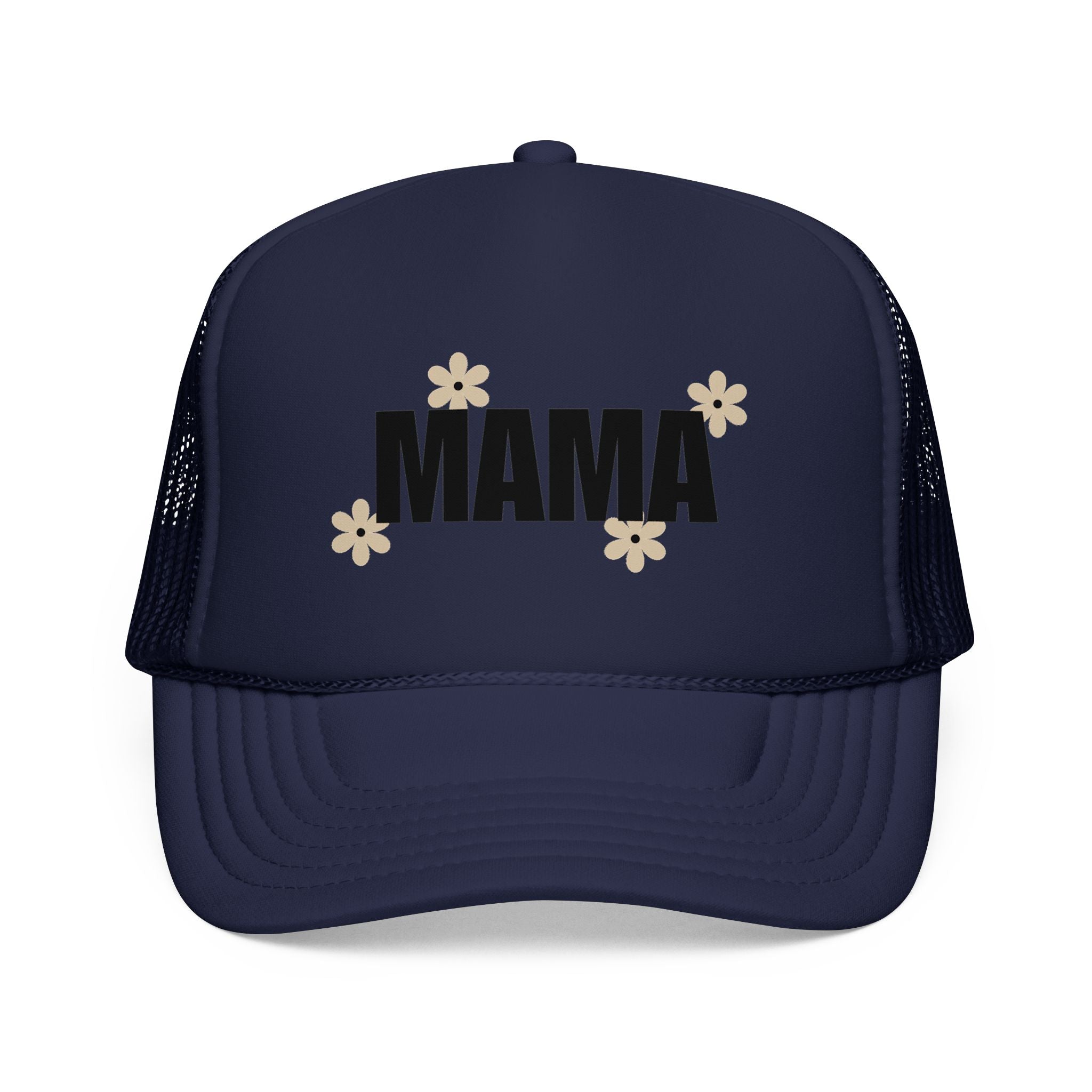Mama Floral Trucker Hat — Casual Mom Foam Cap for Mother’s Day