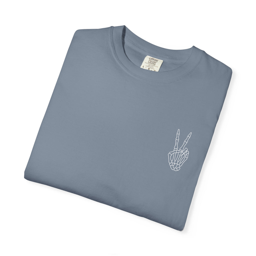 Have The Day You Deserve T-Shirt — Retro Skeleton Peace Graphic