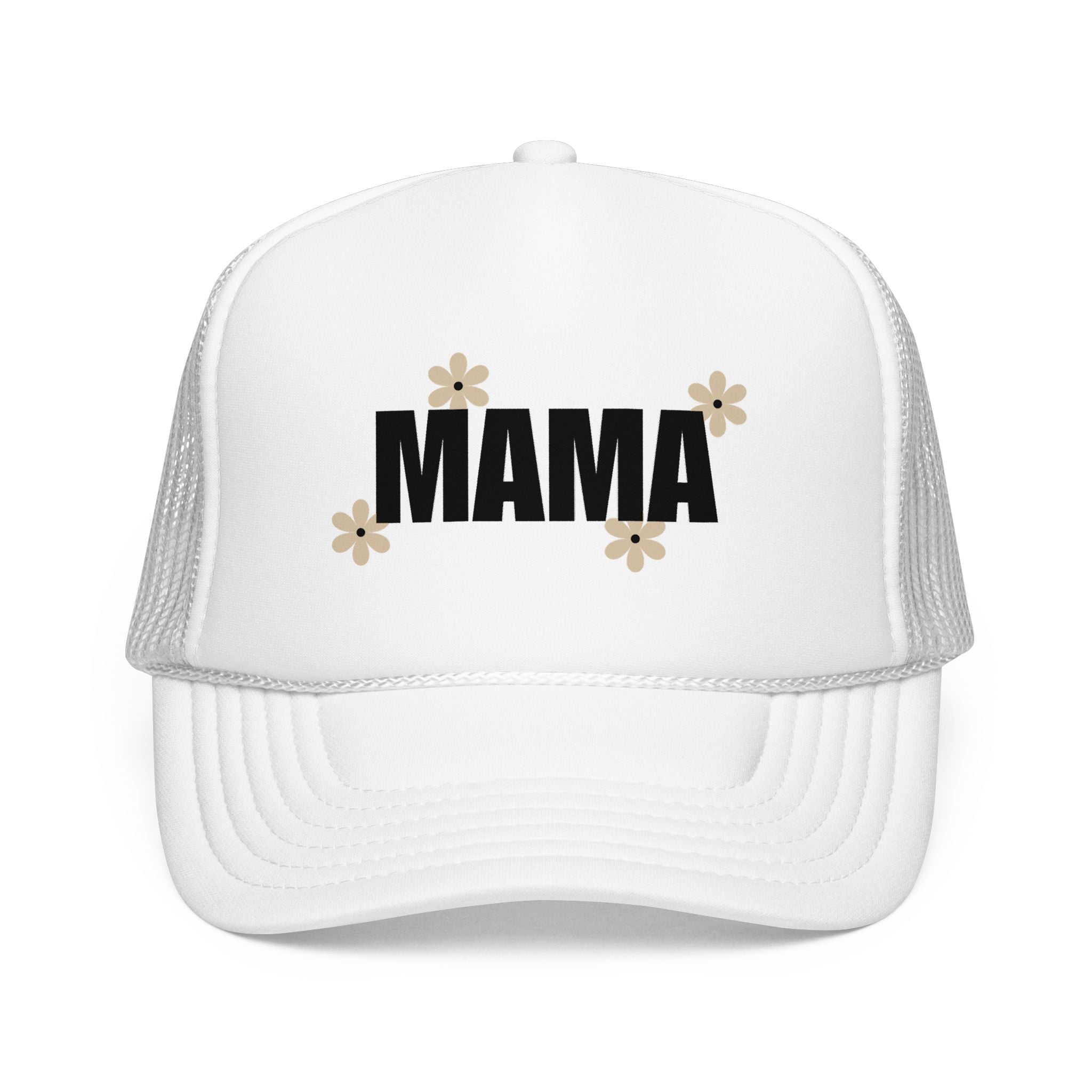 Mama Floral Trucker Hat — Casual Mom Foam Cap for Mother’s Day